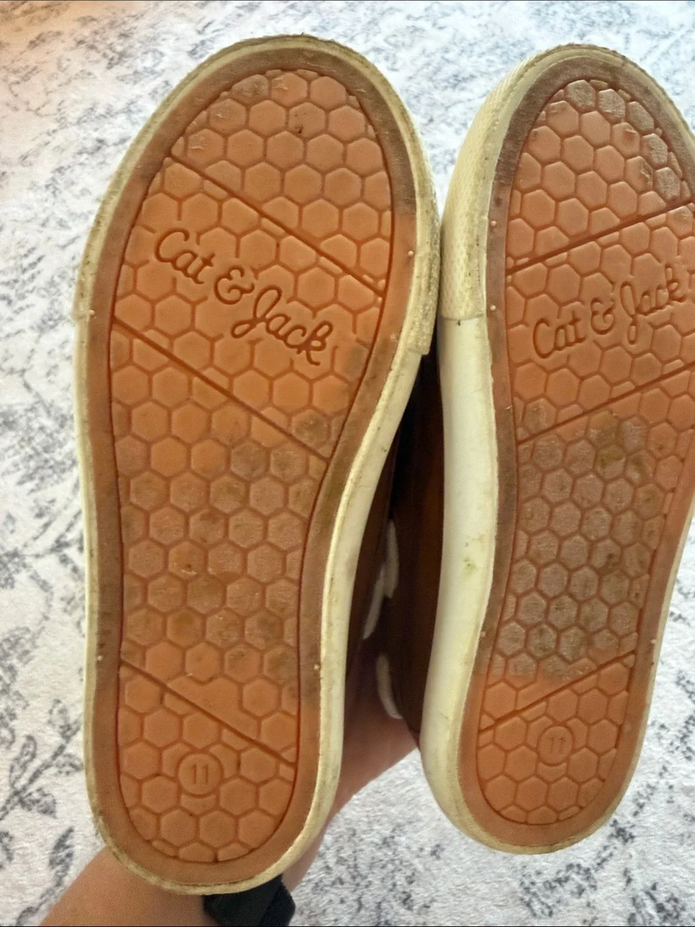 Cat & Jack Brown Velcro Leather-Style Kids Shoes